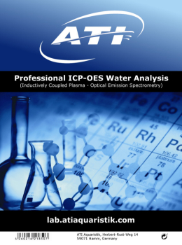 ATI ICP-OES professionelle Wasseranalyse für Meerwasser - 3er Set